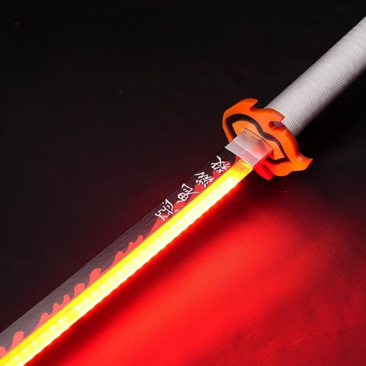 Rengoku Nichirin Wooden LED Katana 104cm - Demon Slayer