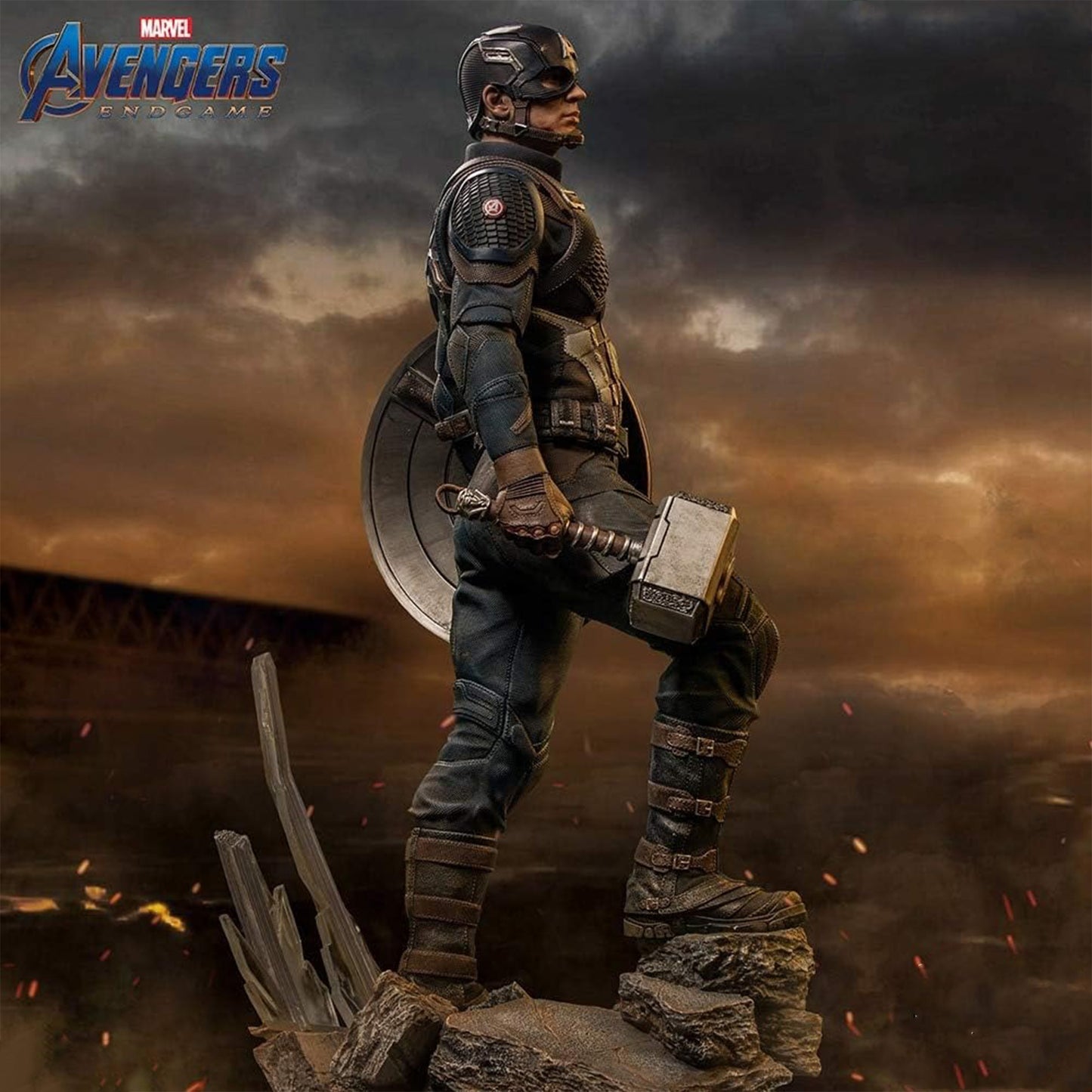 Captain America Action Figure (Extra Hand, Extra Shield, Extra Head) 45 cm - Marvel