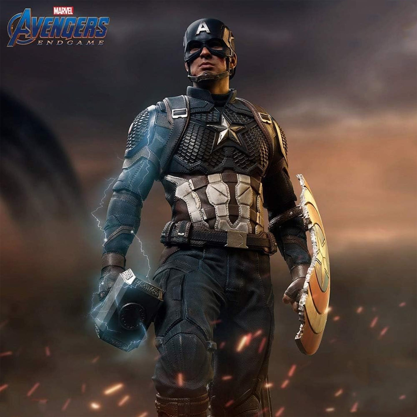 Captain America Action Figure (Extra Hand, Extra Shield, Extra Head) 45 cm - Marvel