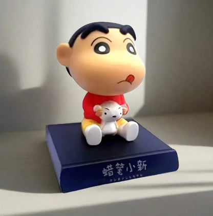 Shinchan & Shiro Cute Bobblehead 12cm