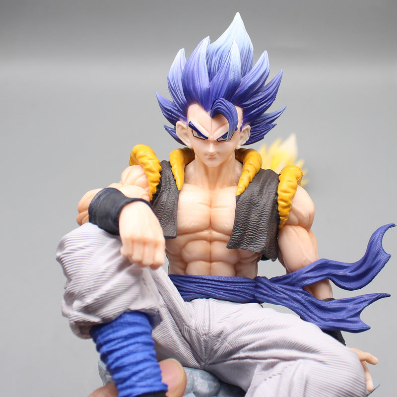 Gogeta Iconic Sitting With 3 Relplaceable Heads 25cm Action Figure - Dragon Ball Z