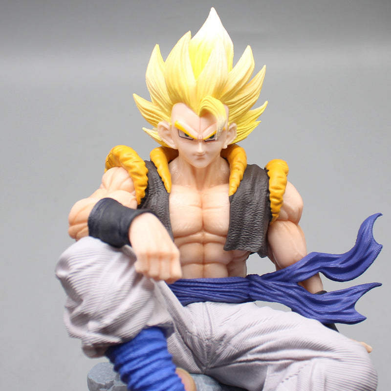 Gogeta Iconic Sitting With 3 Relplaceable Heads 25cm Action Figure - Dragon Ball Z