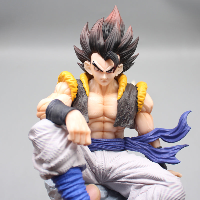 Gogeta Iconic Sitting With 3 Relplaceable Heads 25cm Action Figure - Dragon Ball Z