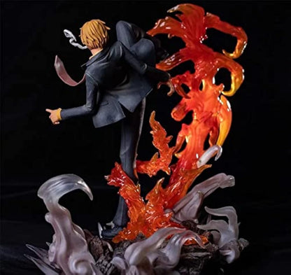 One Piece Sanji With Fire and Rock Base