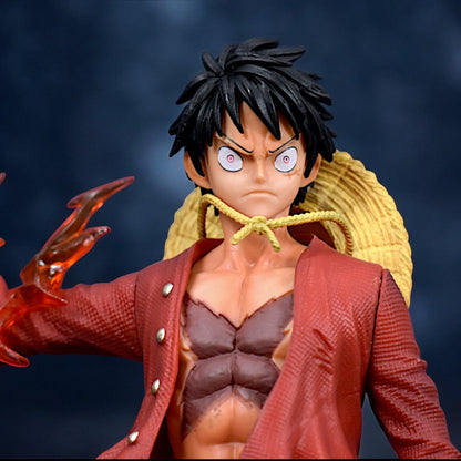 Luffy Flame Standing Action Figure With Dual Face 26 cm Height - One Piece