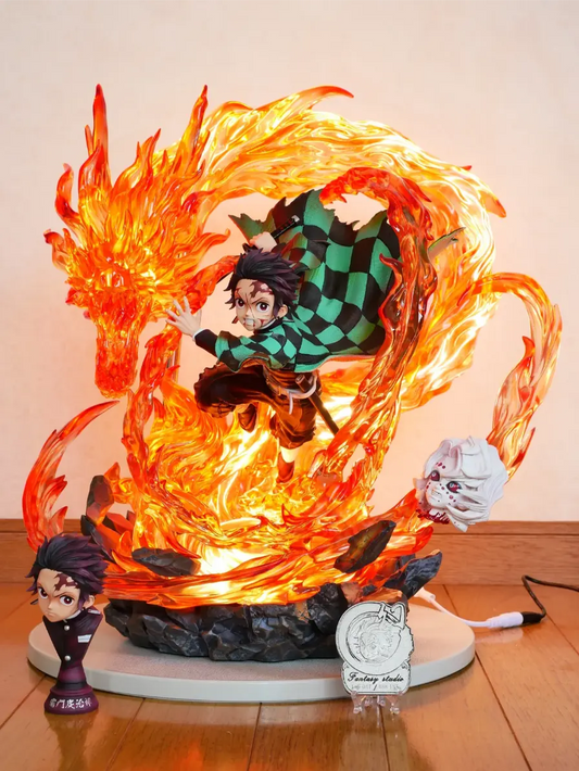 Tanjiro Kamado Hinokami Kaguro Light Up Battle Figure 30cm - Demon Slayer