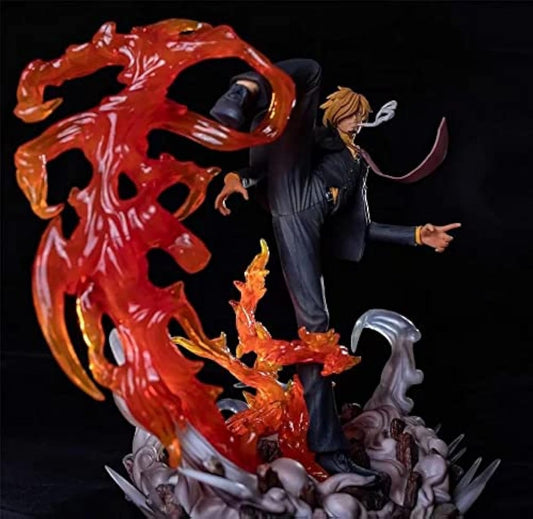 One Piece Sanji With Fire and Rock Base