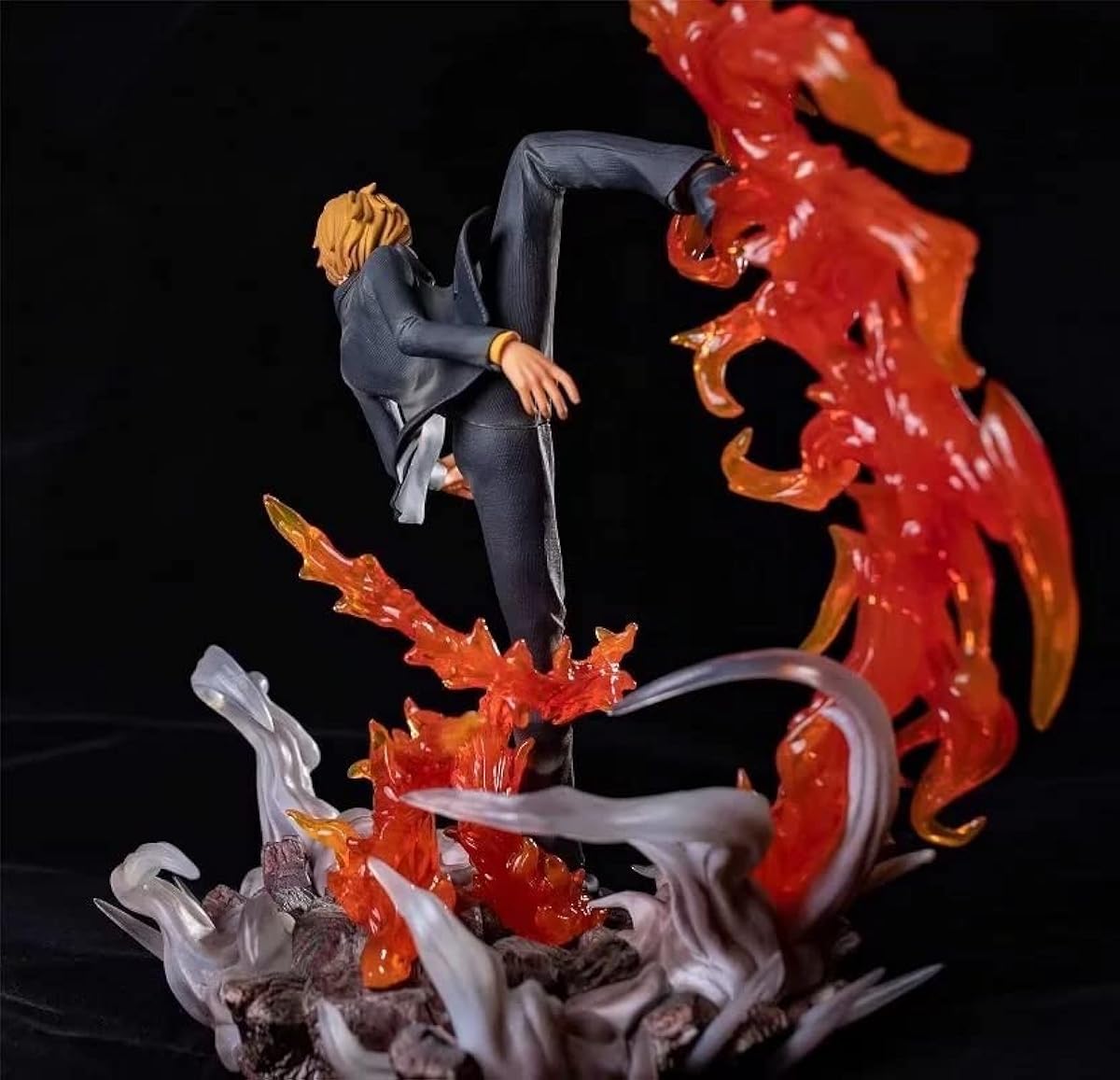 One Piece Sanji With Fire and Rock Base