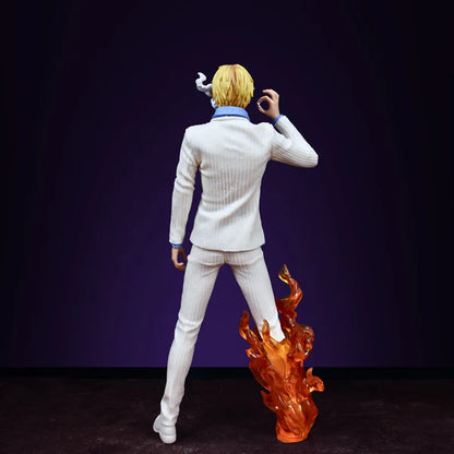White Sanji Standing Action Figure With Fire In One Leg (32 Cm Height) – One Piece