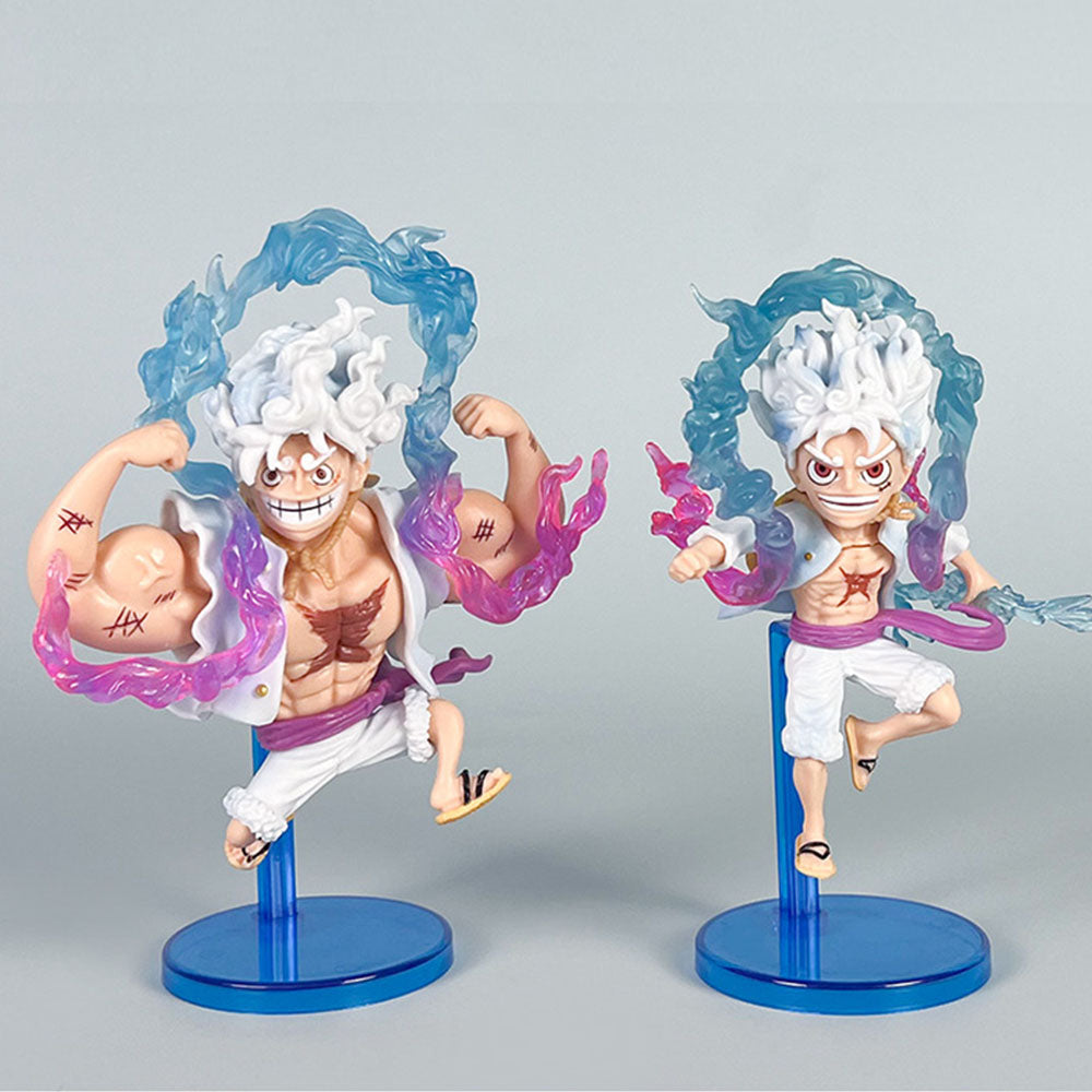 Luffy Gear 5 Reaction Action Figure Set of 5 Pcs - One Piece