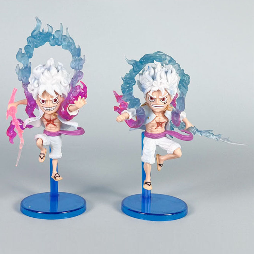 Luffy Gear 5 Reaction Action Figure Set of 5 Pcs - One Piece