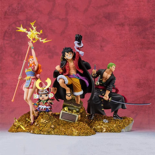 Luffy, Zoro and Nami Action Figure 3 Pcs Set 25 cm - One Piece