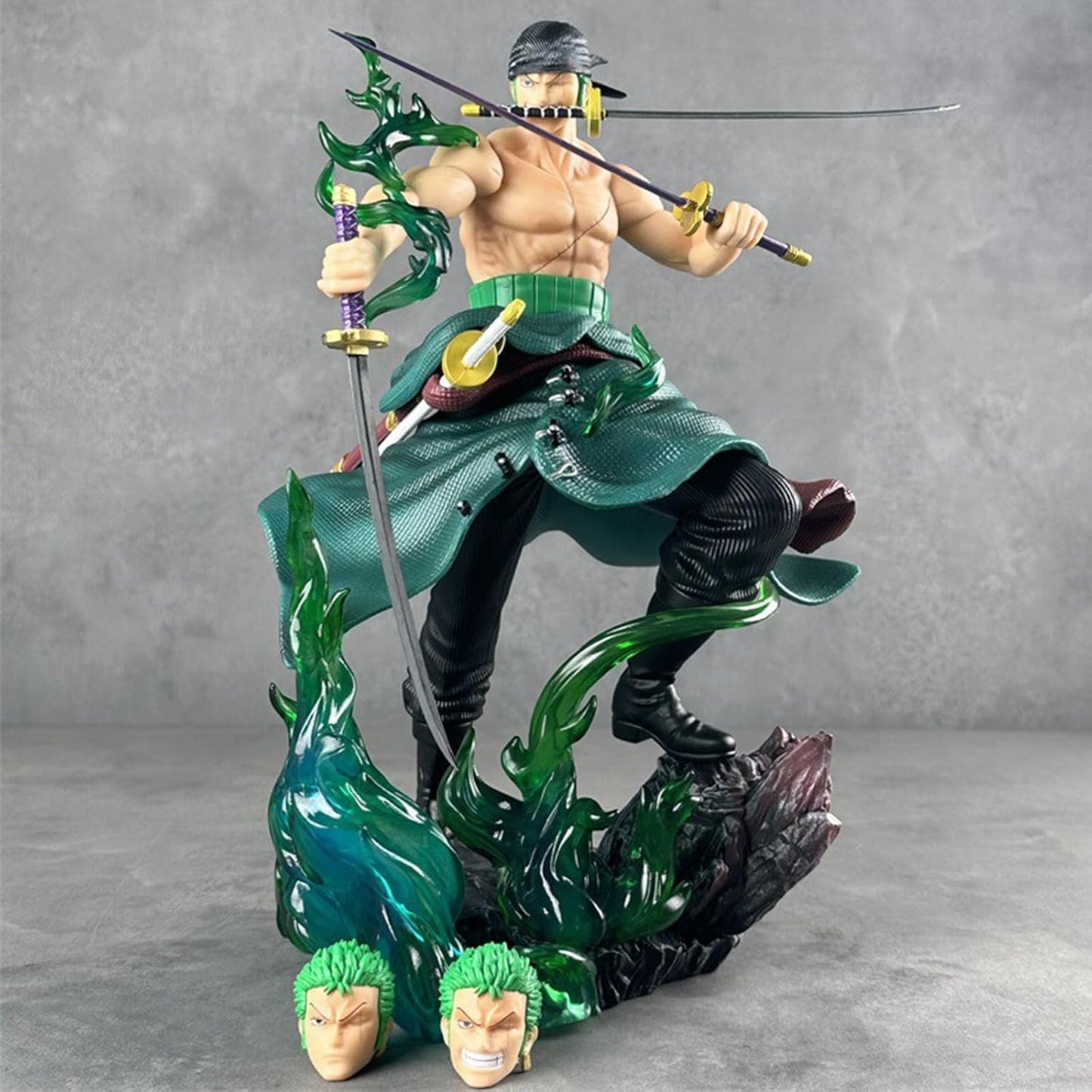 Zoro Swordman 3 Head Action Figure 31.5 cm Height - One Piece