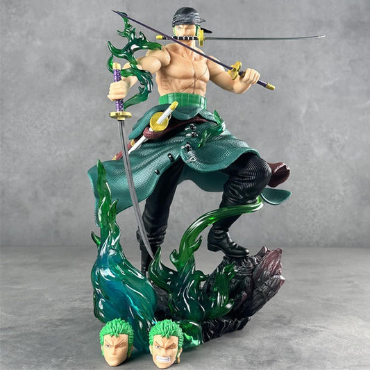 Zoro Swordman 3 Head Action Figure 31.5 cm Height - One Piece