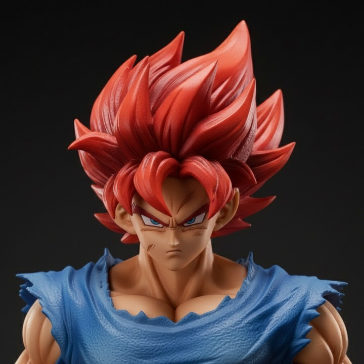 Son Goku Super Saiyan God Action Figure 28cm - Dragon Ball Z