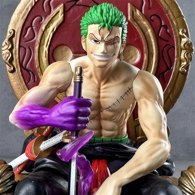 Zoro Roronoa Zoro Sitting On Throne 30cm Action Figure - One Piece