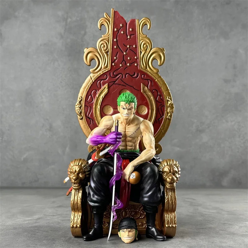 Zoro Roronoa Zoro Sitting On Throne 30cm Action Figure - One Piece