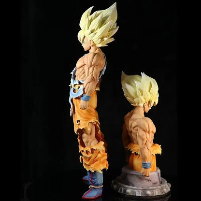 Super Saiyan Goku and Bust 42 & 26cm Action Figure - Dragon Ball Z