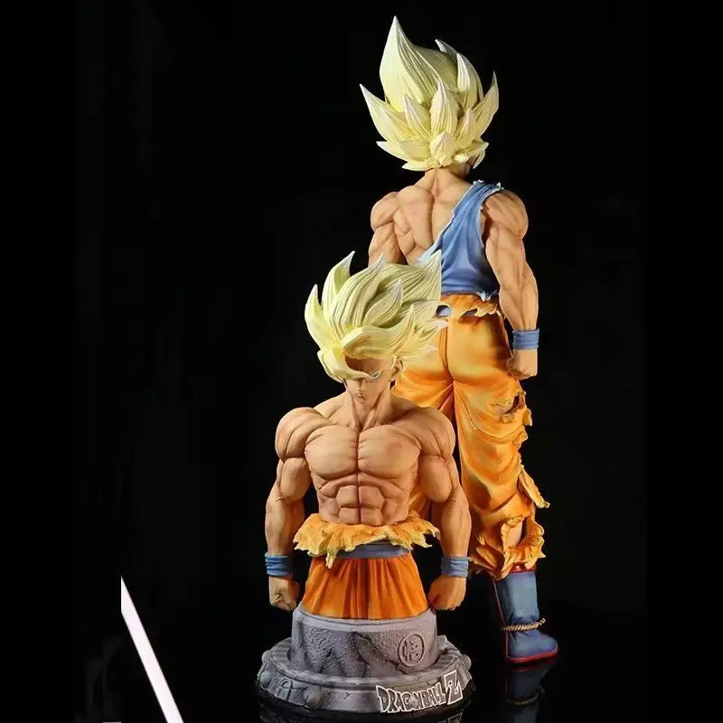 Super Saiyan Goku and Bust 42 & 26cm Action Figure - Dragon Ball Z