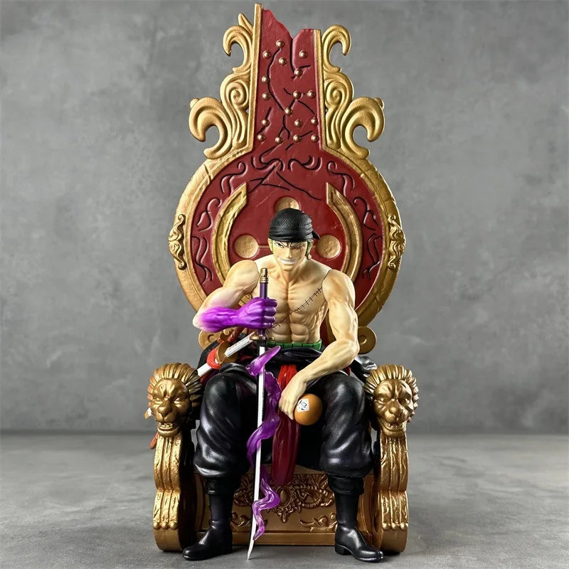 Zoro Roronoa Zoro Sitting On Throne 30cm Action Figure - One Piece