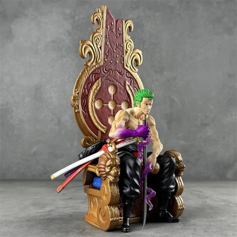 Zoro Roronoa Zoro Sitting On Throne 30cm Action Figure - One Piece