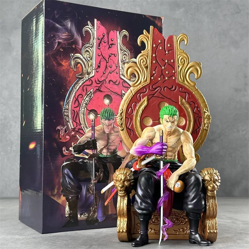Zoro Roronoa Zoro Sitting On Throne 30cm Action Figure - One Piece
