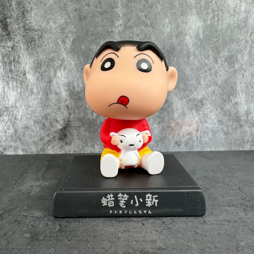 Shinchan & Shiro Cute Bobblehead 12cm