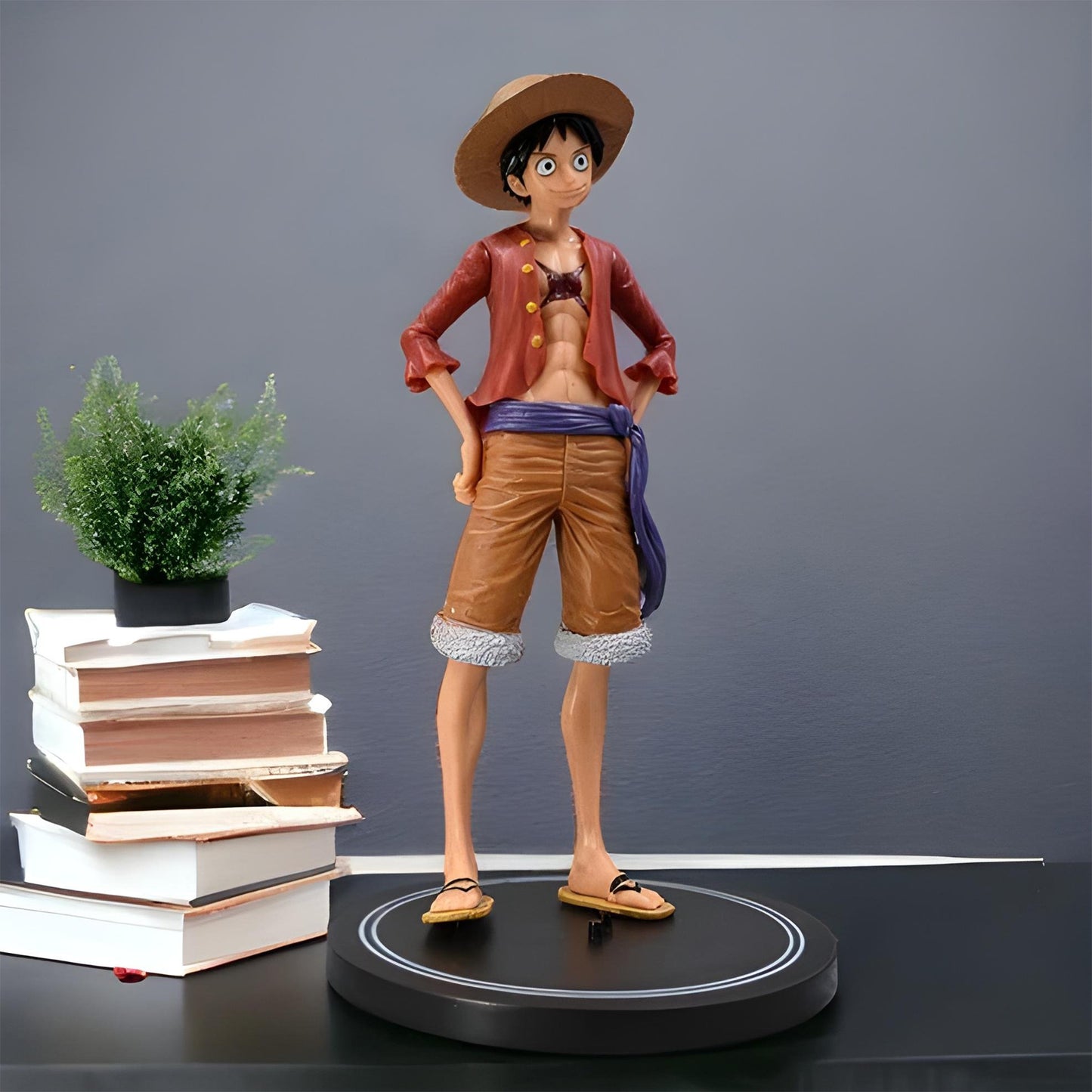 Straw Hat Monkey D. Luffy Action Figure With Stand (20 Cm Height) – One Piece