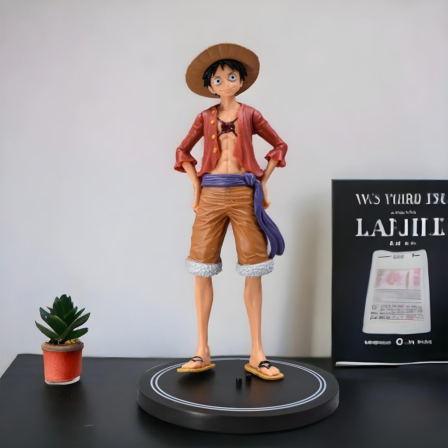 Straw Hat Monkey D. Luffy Action Figure With Stand (20 Cm Height) – One Piece