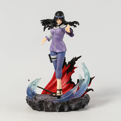 Hinata Hyuga Twin Lion Fists 28cm Anime Figure - Naruto
