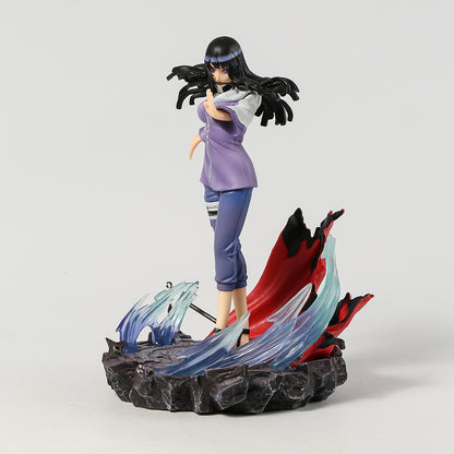 Hinata Hyuga Twin Lion Fists 28cm Anime Figure - Naruto