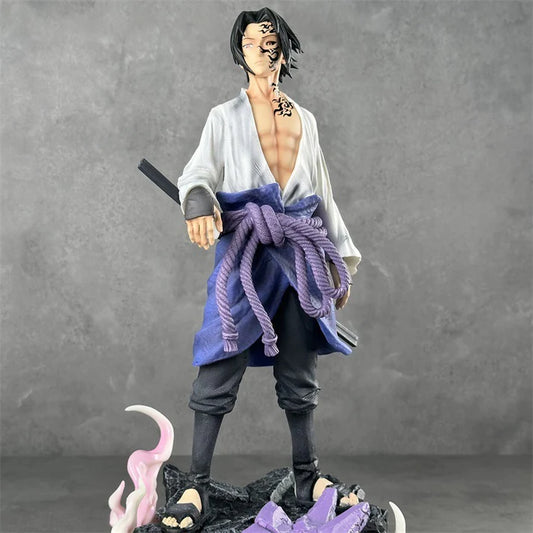 Sasuke Uchiha Standing With Snake Stand 42cm Action Figure - Naruto