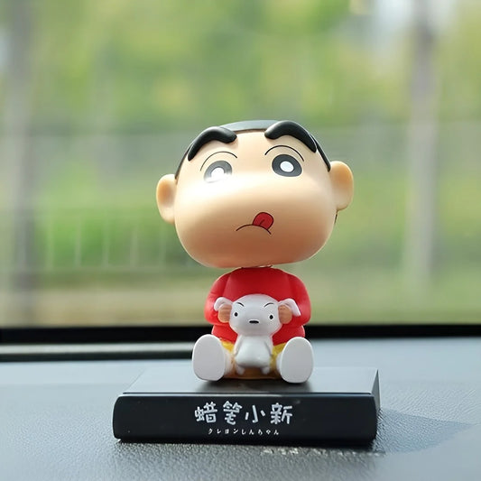 Shinchan & Shiro Cute Bobblehead 12cm