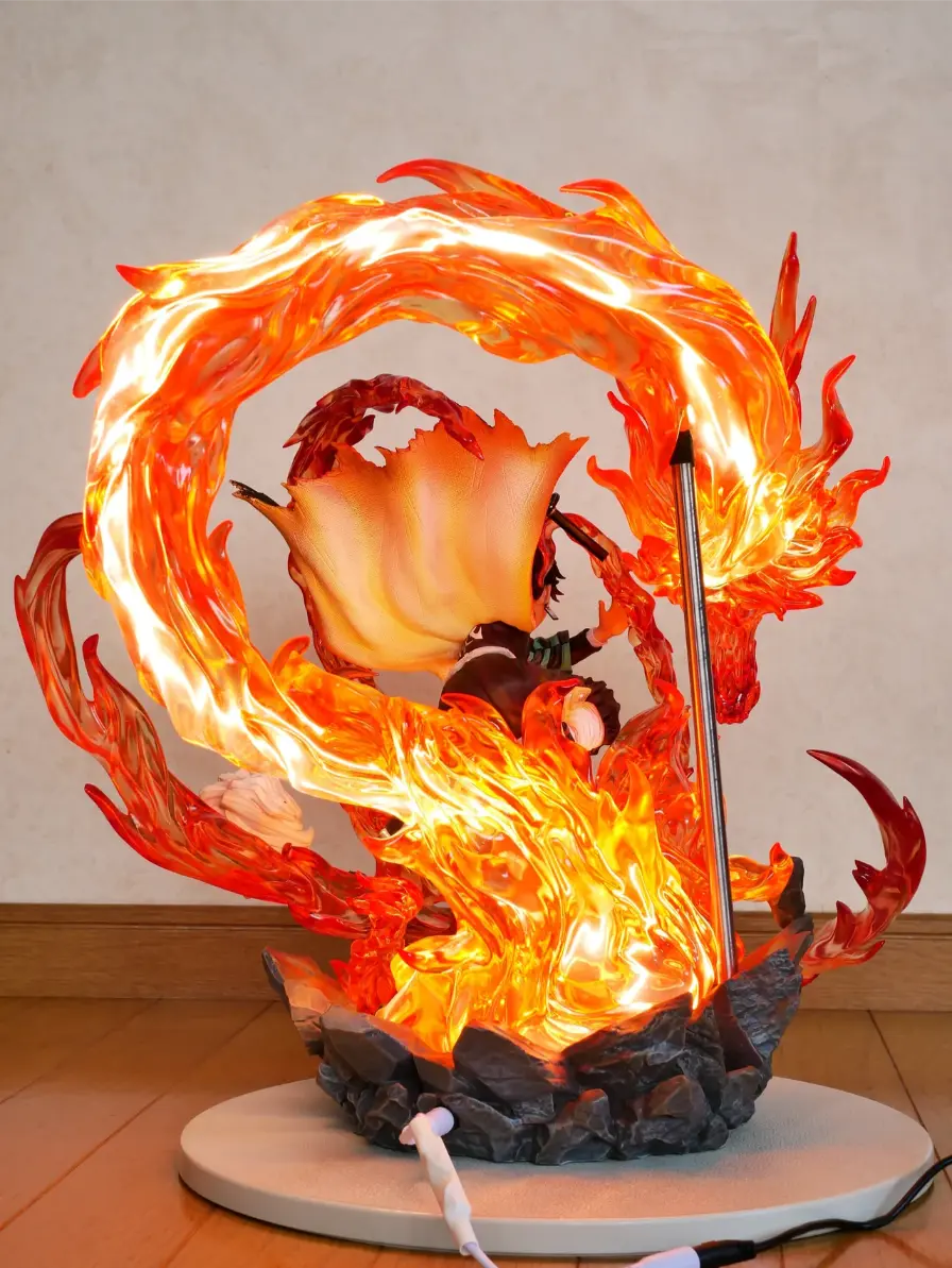 Tanjiro Kamado Hinokami Kaguro Light Up Battle Figure 30cm - Demon Slayer
