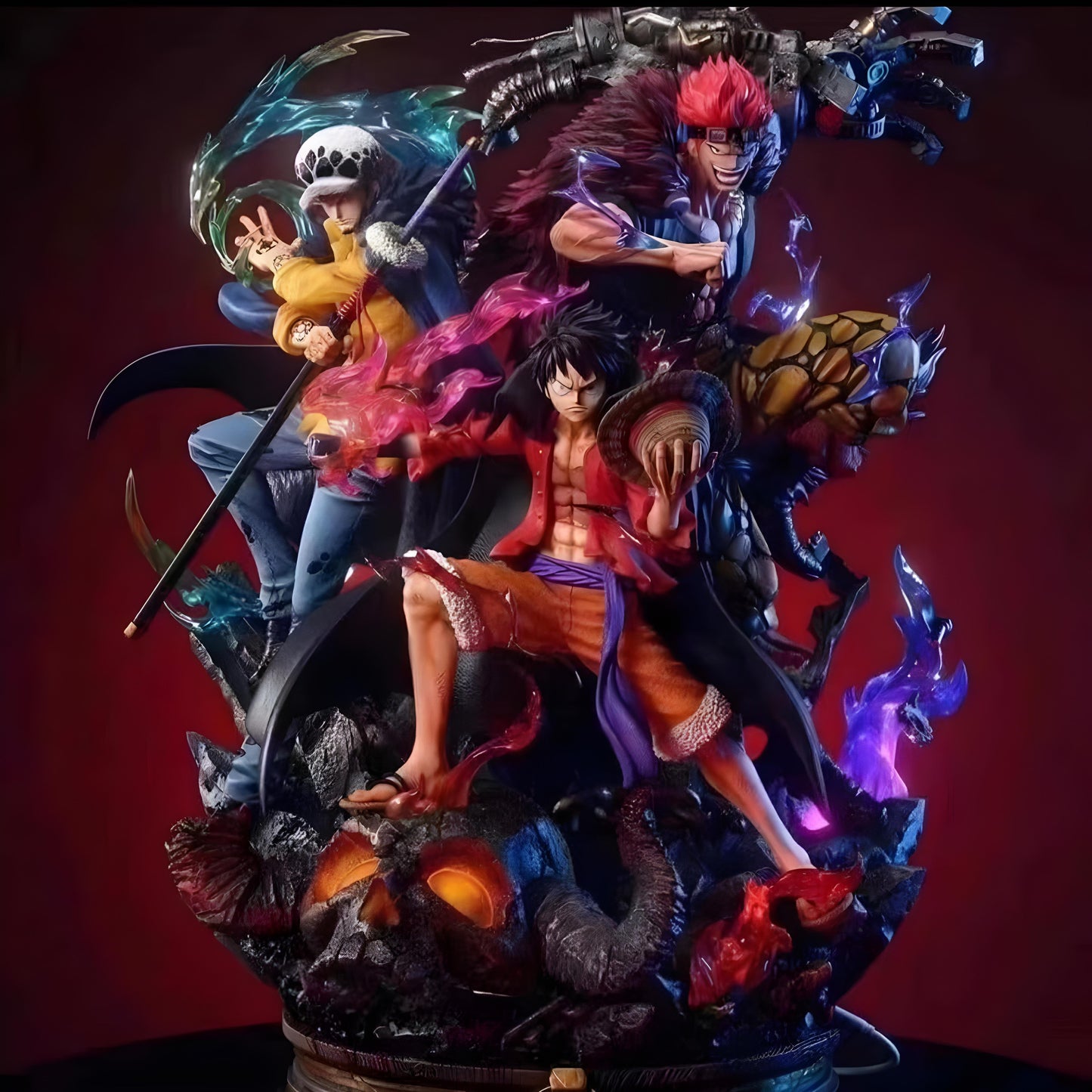 Three Captain One Piece Kid Law Luffy 22cm Action Figure - One Piece