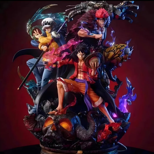 Three Captain One Piece Kid Law Luffy 22cm Action Figure - One Piece