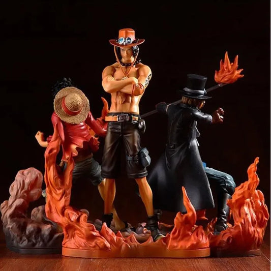 Luffy Ace Sabo Set of 3 Action Figures 17cm - One Piece