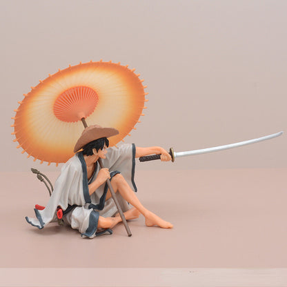 Luffy Sitting With Umbrella Action Figure 13cm - One Piece