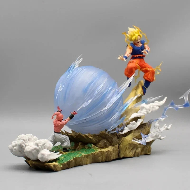 Buu vs Goku Super Saiyan Genki Bomb 20cm Action Figure - Dragon Ball Z