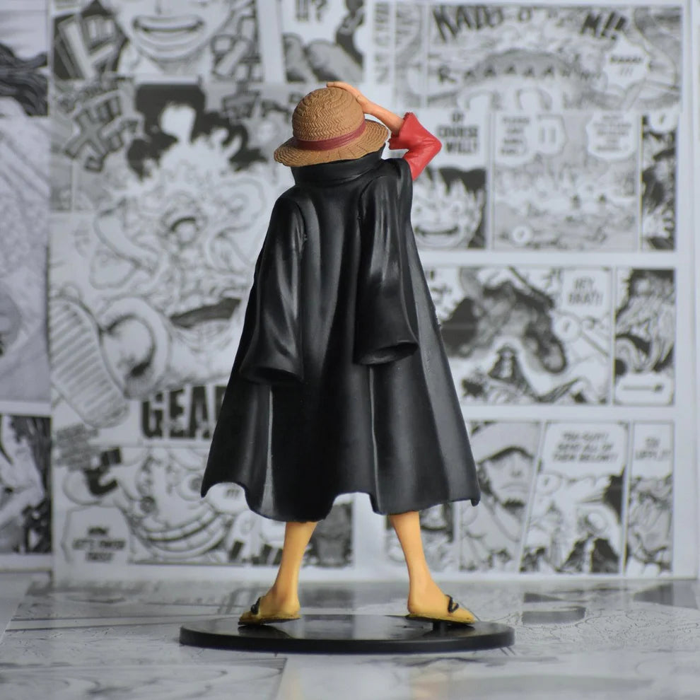 Monkey D Luffy with Red Black Coat Attire Action Figure 20cm - One Piece