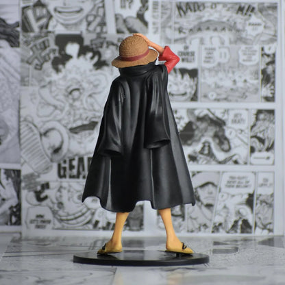 Monkey D Luffy with Red Black Coat Attire Action Figure 20cm - One Piece