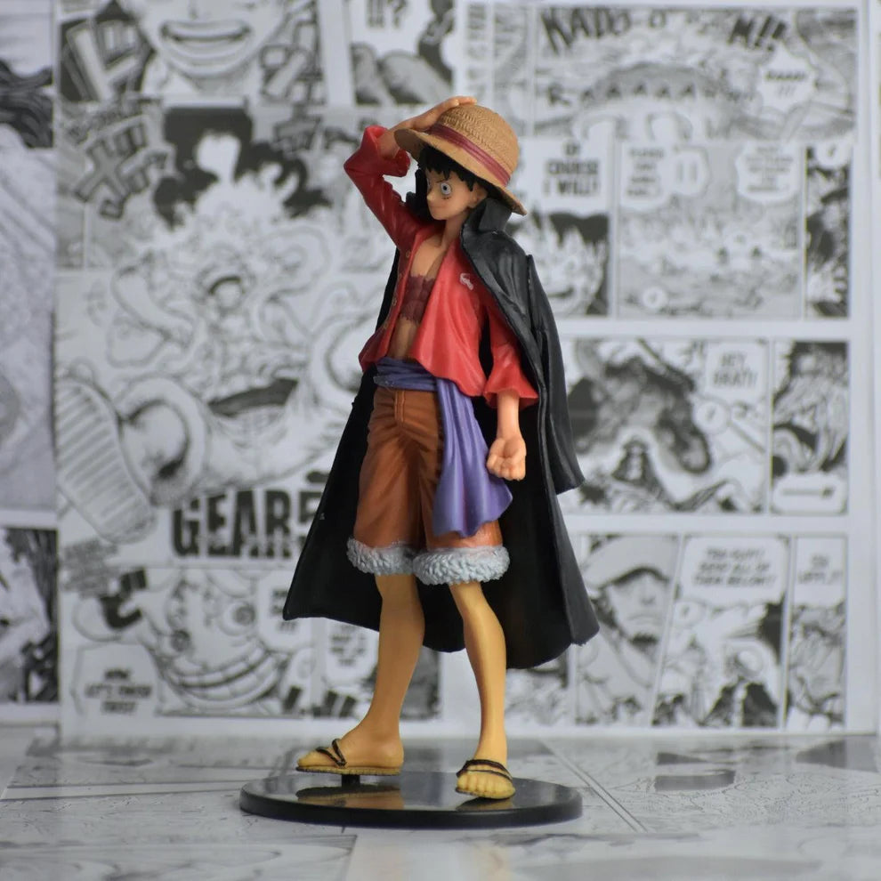 Monkey D Luffy with Red Black Coat Attire Action Figure 20cm - One Piece