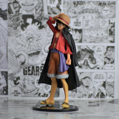 Monkey D Luffy with Red Black Coat Attire Action Figure 20cm - One Piece