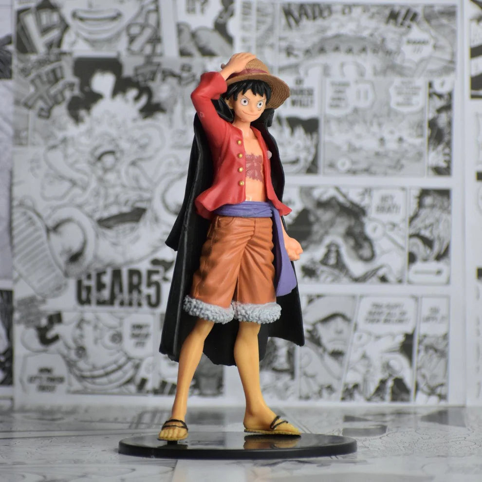 Monkey D Luffy with Red Black Coat Attire Action Figure 20cm - One Piece