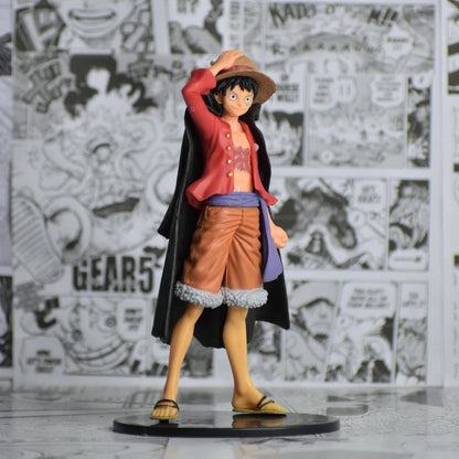 Monkey D Luffy with Red Black Coat Attire Action Figure 20cm - One Piece