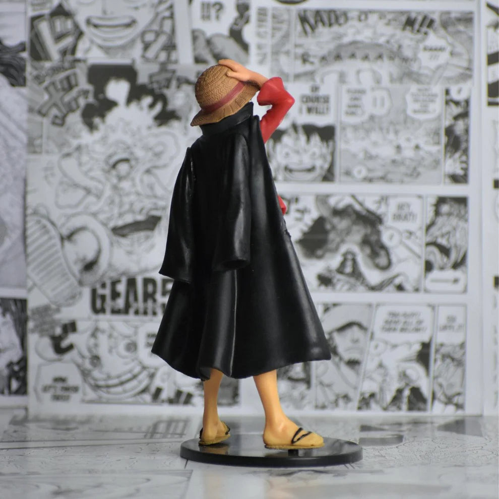 Monkey D Luffy with Red Black Coat Attire Action Figure 20cm - One Piece
