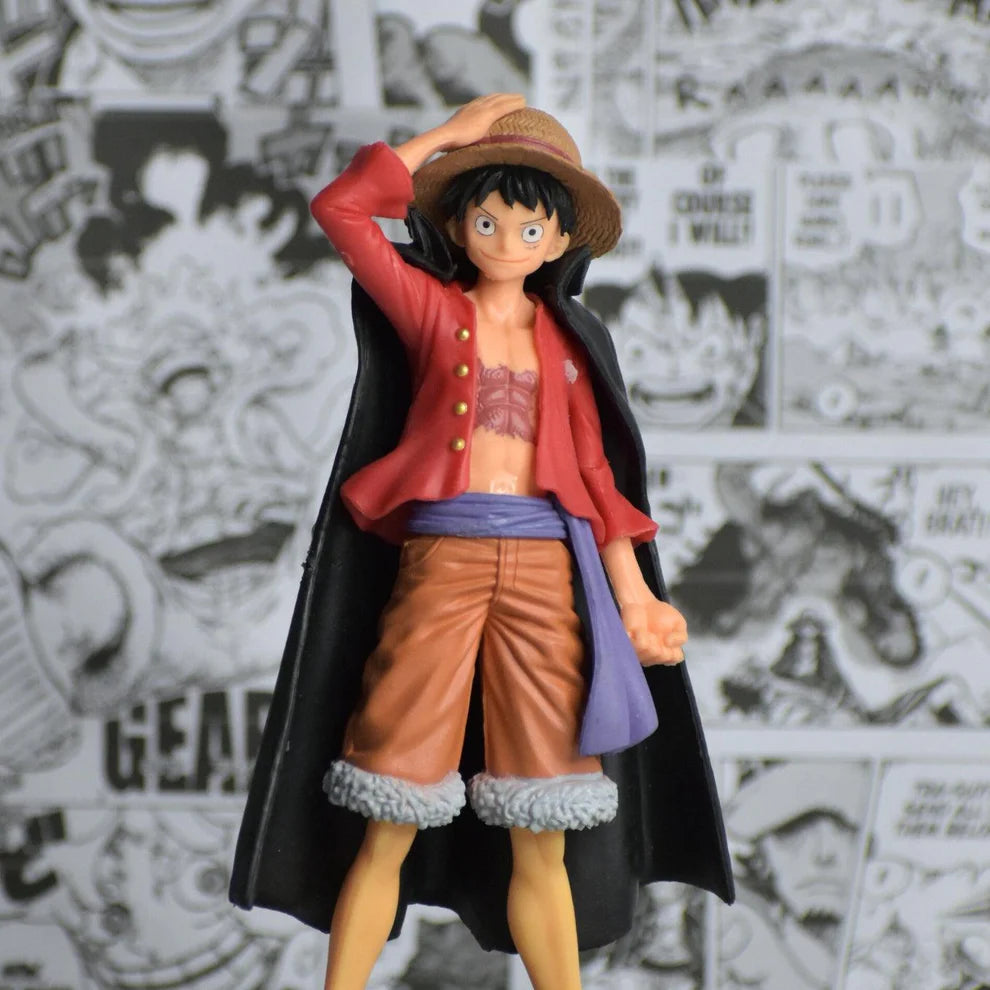 Monkey D Luffy with Red Black Coat Attire Action Figure 20cm - One Piece