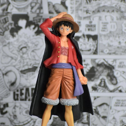 Monkey D Luffy with Red Black Coat Attire Action Figure 20cm - One Piece