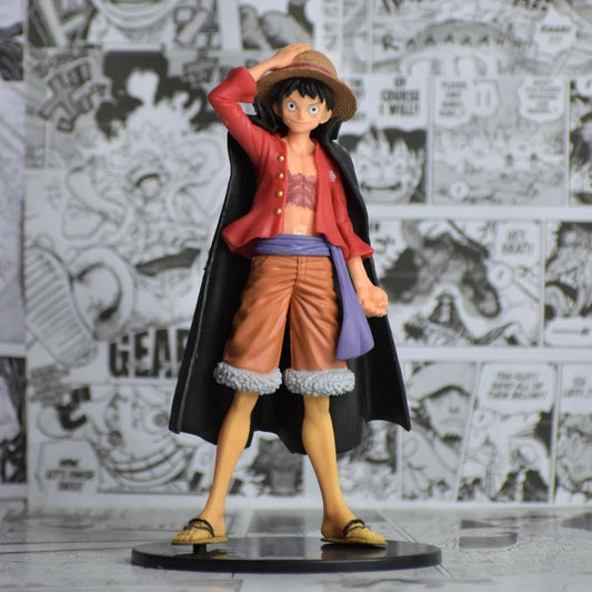 Monkey D Luffy with Red Black Coat Attire Action Figure 20cm - One Piece